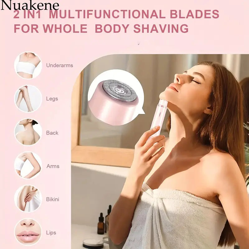 2-in-1 Electric Shaver for Women – Smooth Skin, No Ingrown Hairs